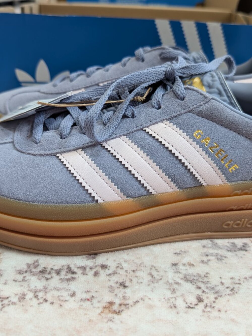 NEW Adidas Gazelle Bold Stacked Sneakers – Size 7 Y/8.5 W - Picture 7 of 8